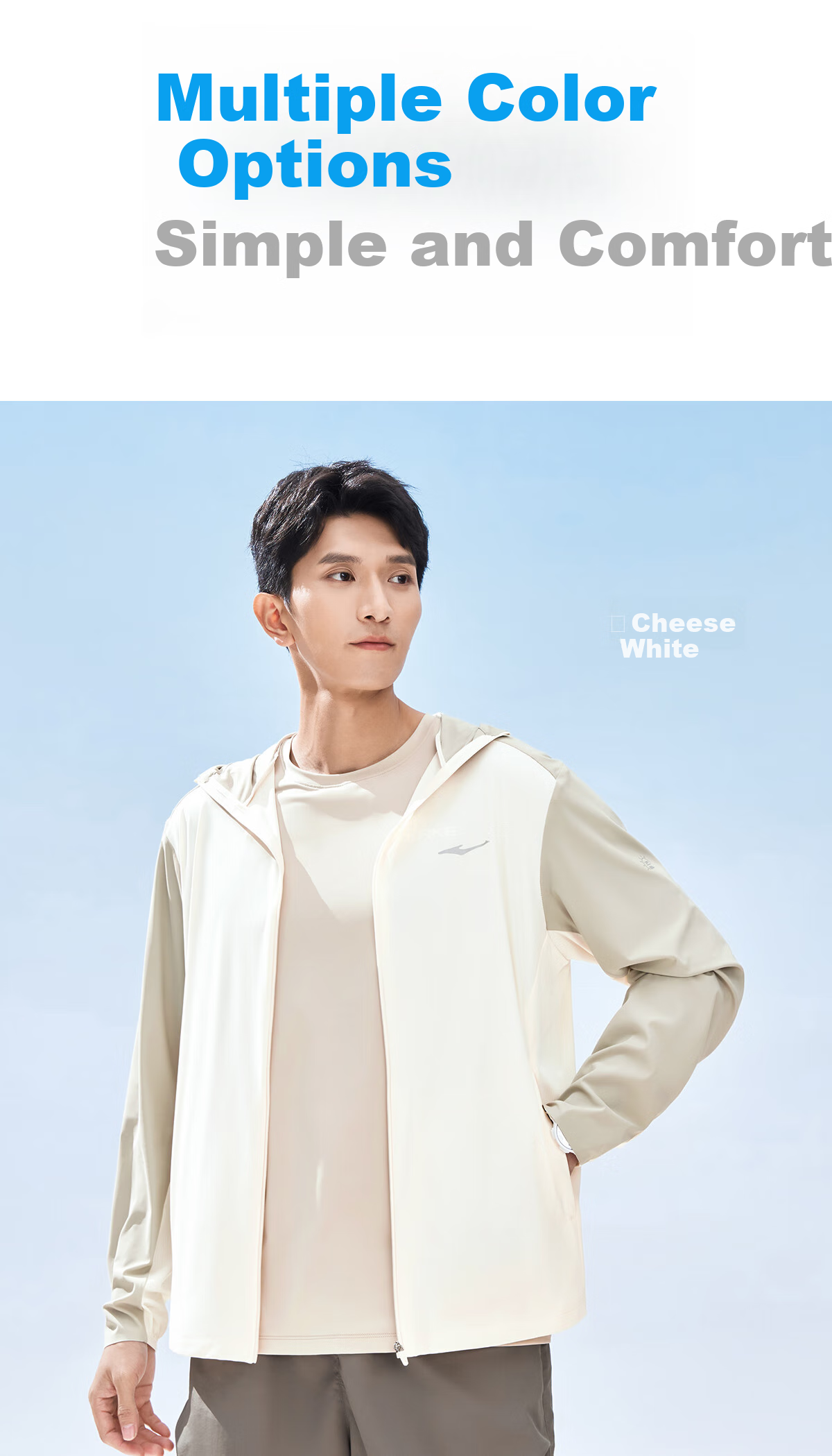Erke Men's Summer Sun Protection Jacket Hooded Ice Cooling Moisture-Wicking Quick-Dry UPF100+ 15