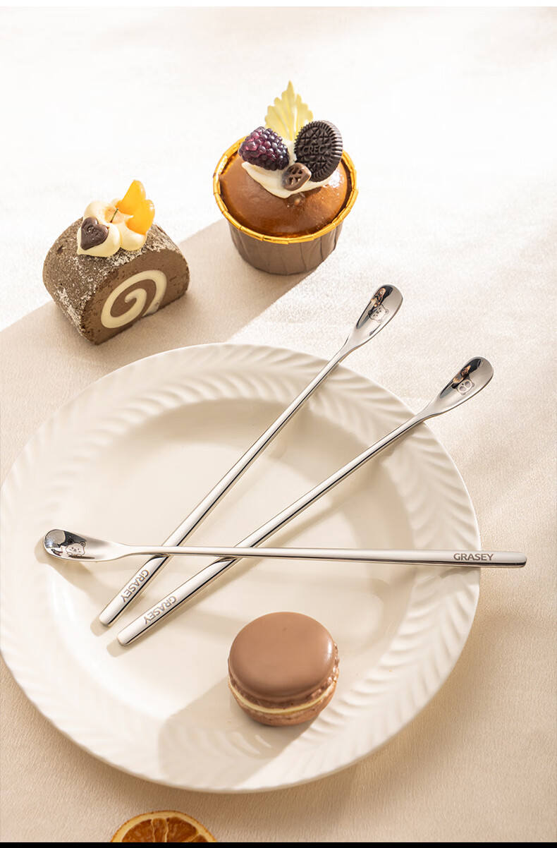 Guangyi 316L Stainless Steel Stirring Spoon Long Handle Coffee Stirrer Honey Spoon GY2660 16