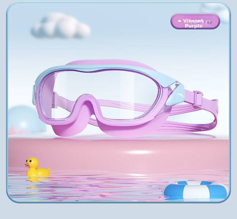 ANTA Children's Swimming Goggles, High-Definition Anti-Fog Waterproof Large Frame Professional Swim Glasses for Boys And Girls, Navy Blue, One Size Fits All 10
