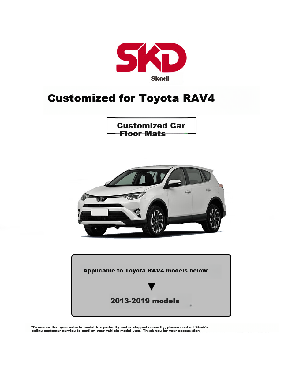 SIKEDI Floor Mats for Toyota RAV4, Full Coverage, Suitable for 2013-2019 Models, Durable, Waterproof, Eco-Friendly 1