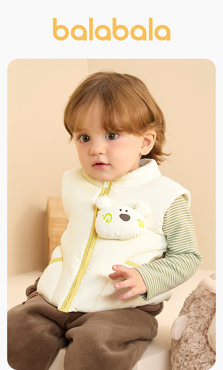 BALABALA Children's down Vest, Girls And Boys Outerwear, New Autumn And Winter Clothing, Baby Warm down Jacket 6