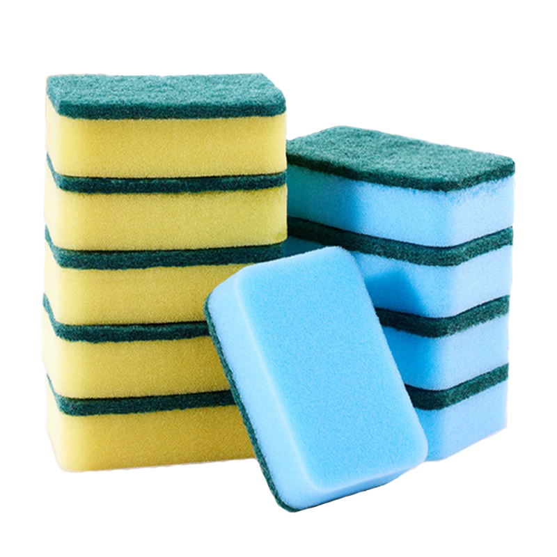 JD Jingzao 10-Pack Cleaning Scrub Cloths Kitchen Dishwashing Sponge Pads Oil Stain Remover