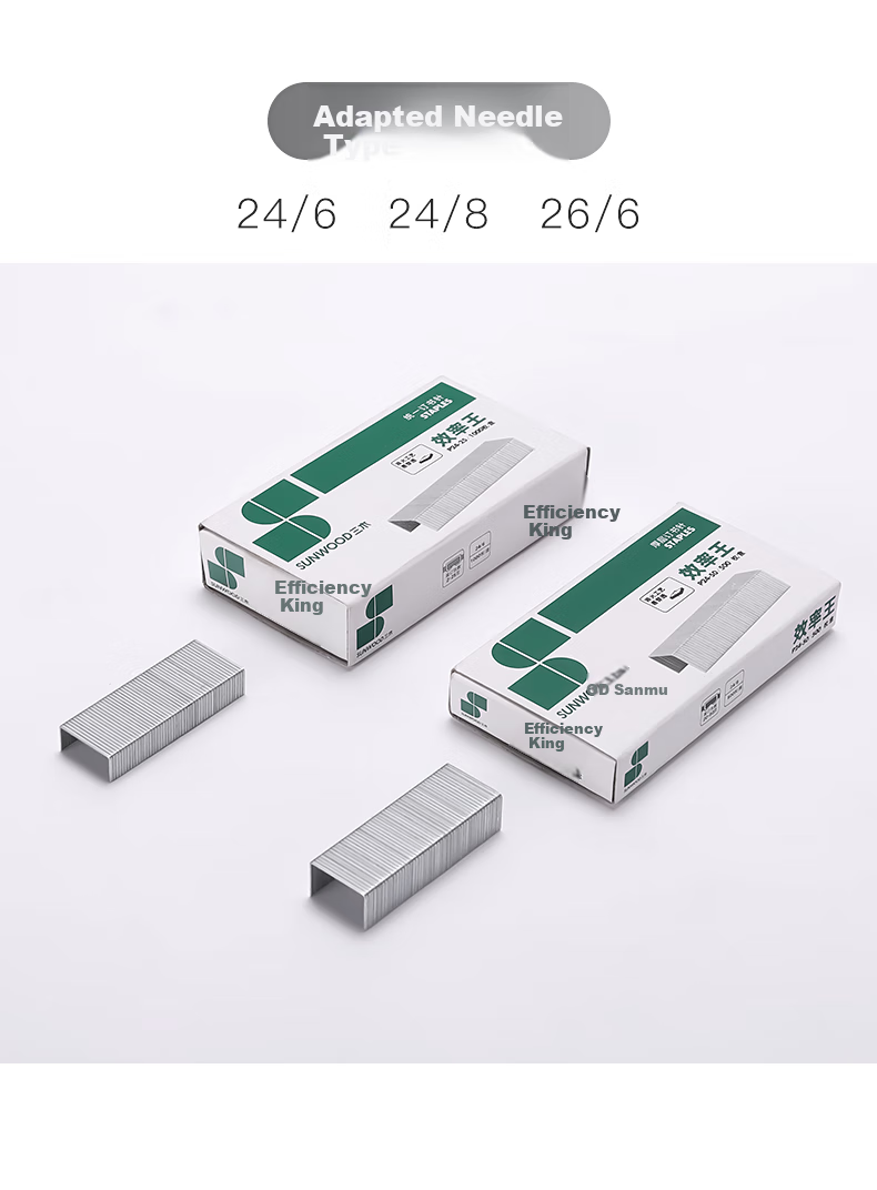 SUNWOOD Efficiency King Series, 50-Page Metal Multifunctional Rotatable Stapler/binder, Three Binding Forms, Grayish Color, P85 1