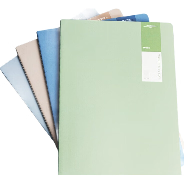 Блокнот M&G Stationery, 16K, 40 листов, 4 шт. в упаковке, бежевый