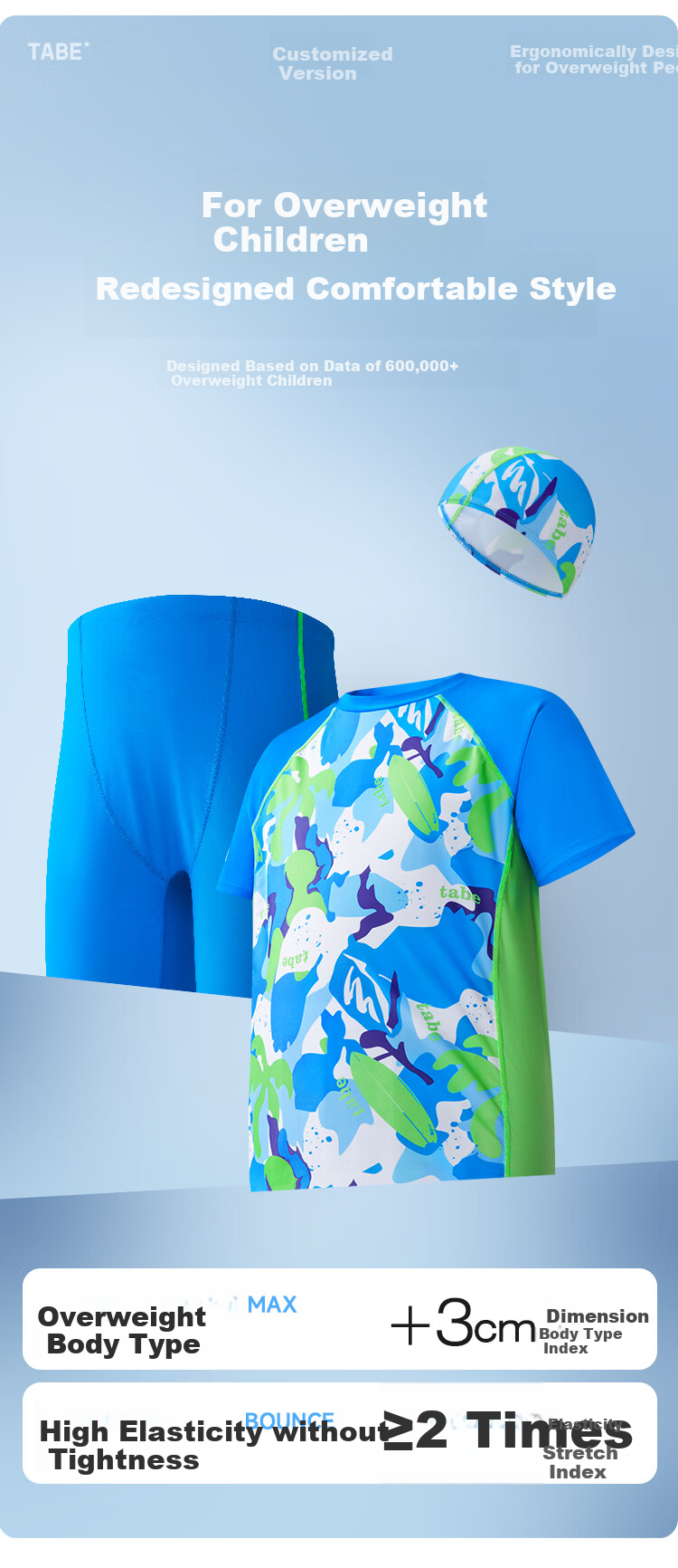 Xiaozhu Tuni Boys' Swimwear, Chlorine-Resistant Quick-Dry Children's Swimsuit, for Ages 6-12 Teenagers, Two-Piece Swimsuit for Older Childre 3
