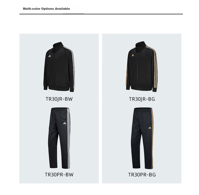 Adidas Men's Spring Running Sportswear Set with Windproof Jacket And Straight-Leg Pants Two-Piece Suit, Black And White, Size L 7