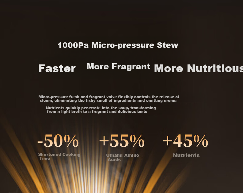 SUPOR Electric Stew Pot, Soup Cooker, Stewing Pot, Porridge Cooker, Baby Food Maker, Electric Cooking Pot, 5L Micro-Pressure Ceramic TG50YC878, Random Delivery 7
