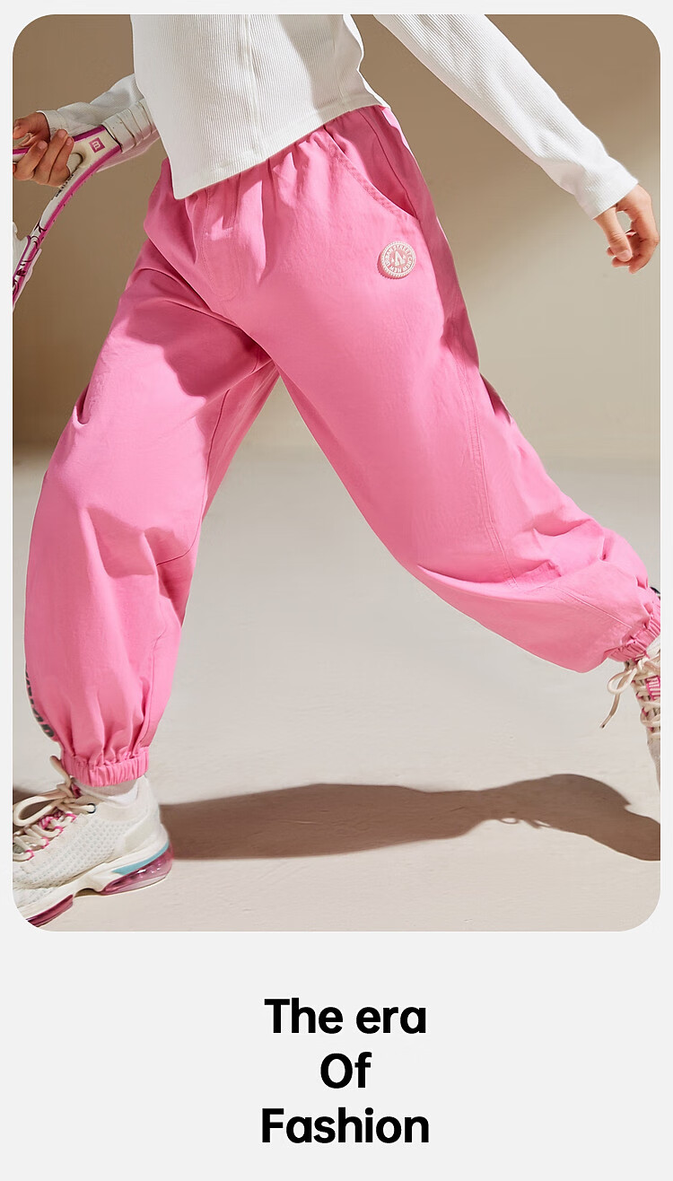 ASK JUNIOR Children's Clothing Girls' Youth Autumn Sports Pants Jogger Running Casual Trousers Black 110 6