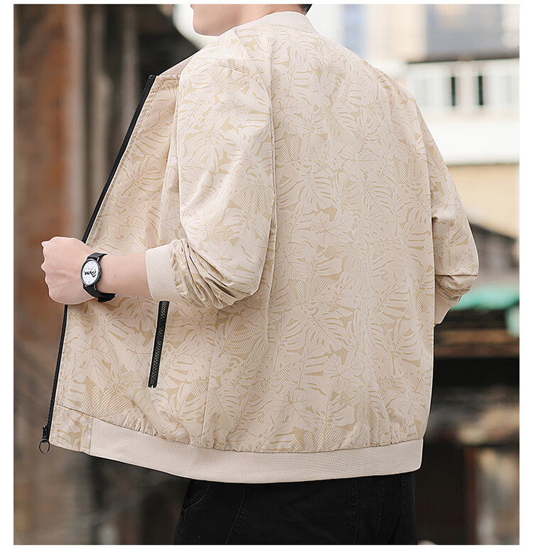TUCANO Men's Spring Autumn Baseball Collar Camouflage Jacket Outdoor Casual Comfortable Black 3XL 8