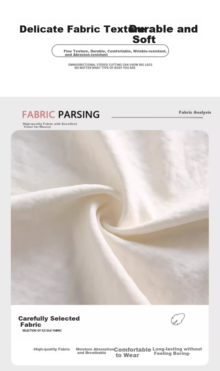 Yishangmei Loose Casual Pants for Women, Spring And Autumn Style, Wide-Leg Yamamoto Trousers, Latest 2026 Model, Ice Silk Milk Cake Color, Petite Size 2