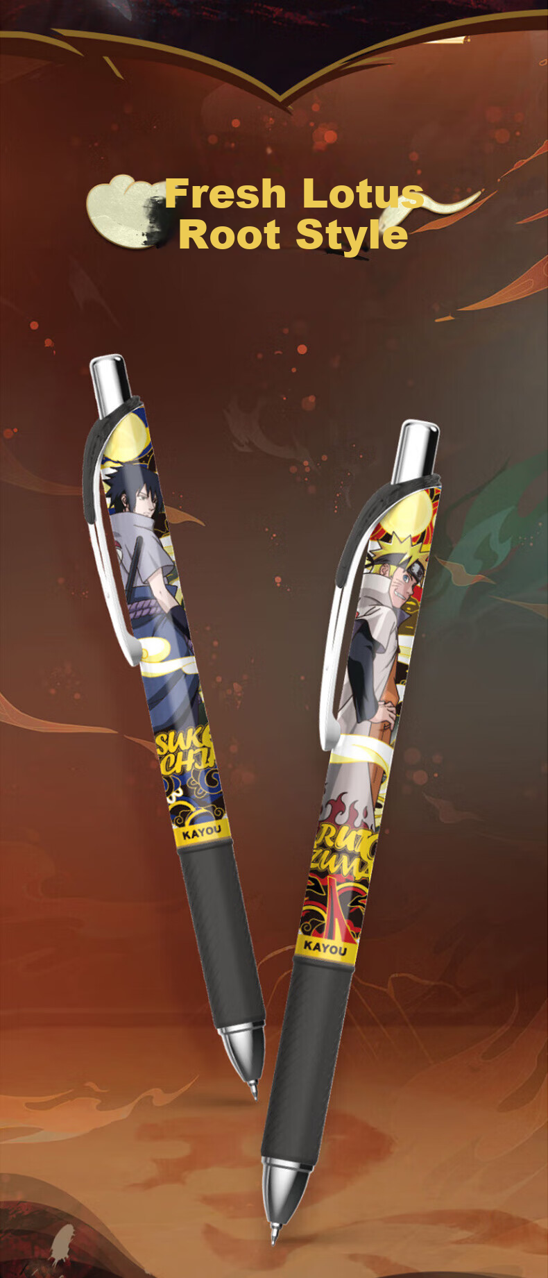 Kayou Naruto Gel Pen Blind Box Pen Full Case Push-Button Automatic Pen for Boys And Girls, Christmas Gift 16