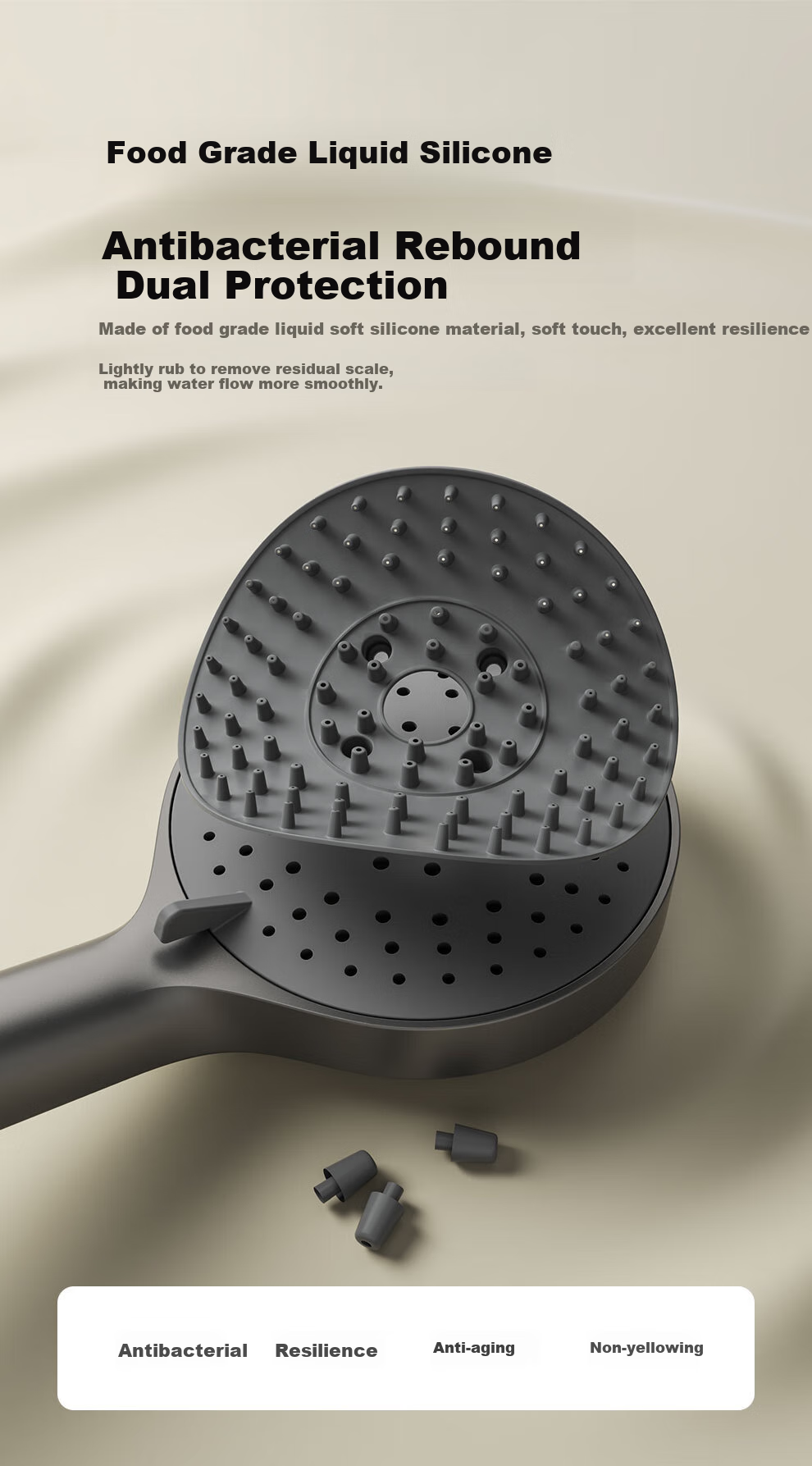 ARROW K150 Shower Head, Three-Function High-Pressure Spray, Piano Key Design, Large Screen Top Spray, AE33192MZGGW 7