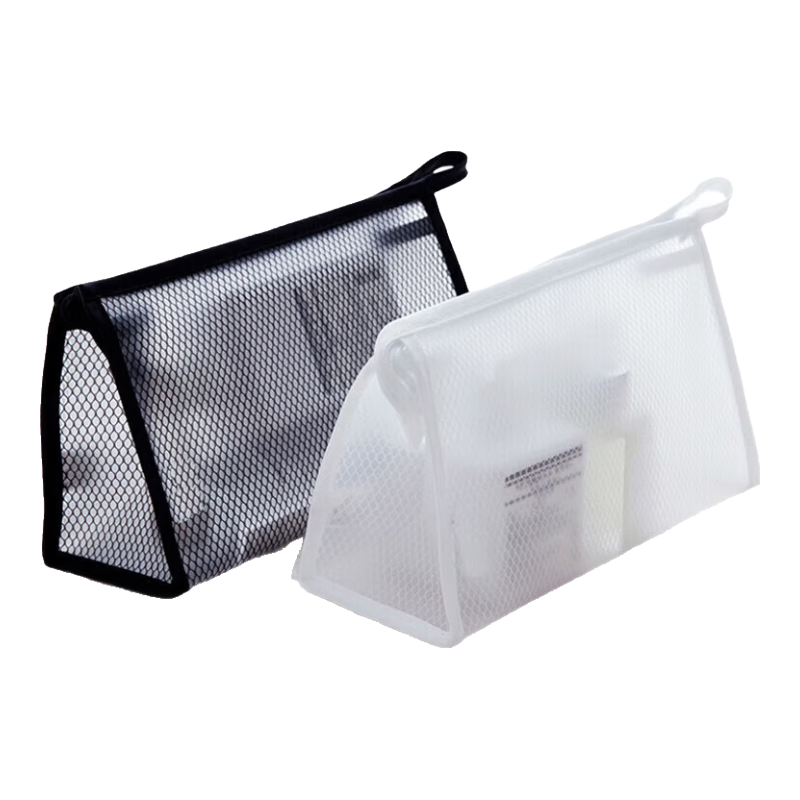 Kelianghuizi Business Travel Toiletry Bag, Large Capacity Simple Portable Makeup Bag for Men And Women, Transparent Storage Pouch, White