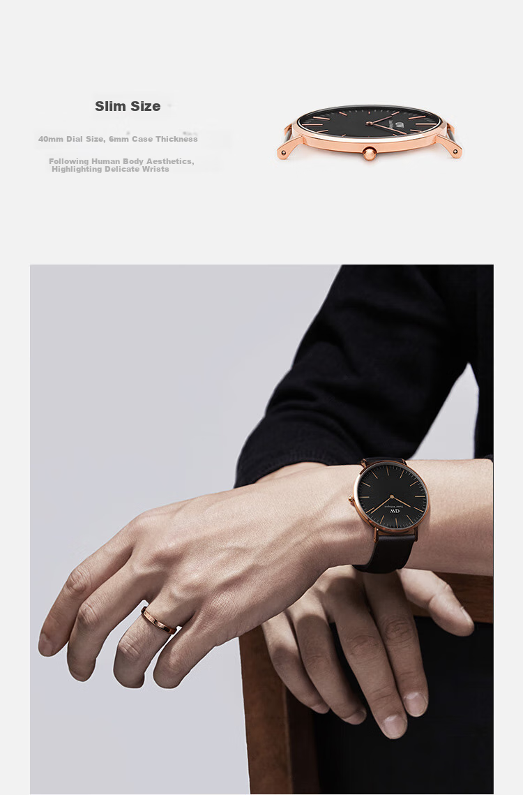 DanielWellington DW Men's Watch, Classic Leather Simple Fashion European And American Quartz Wristwatch, Birthday Gift for Boyfriend, DW133 3