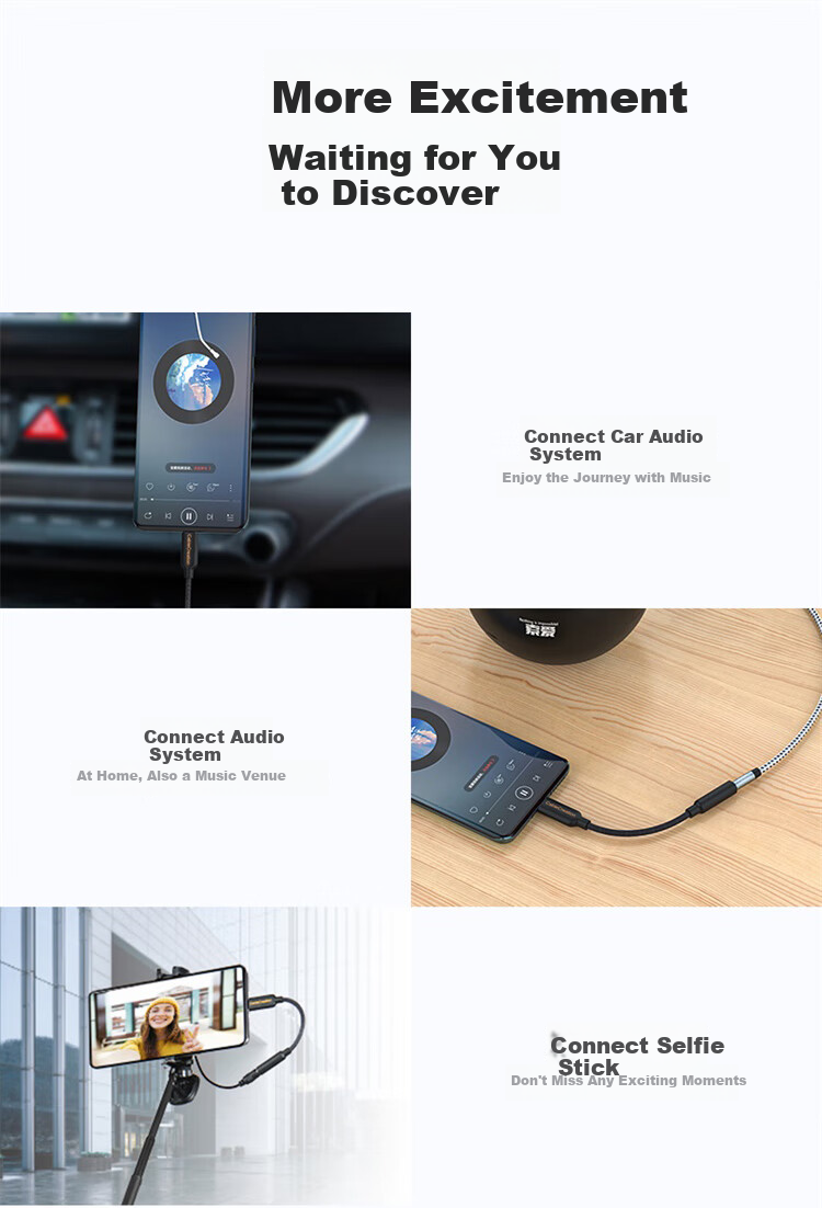 CABLE CREATION CD0707-G, Type-C to 3.5mm Audio Headphone Adapter, USB-C Converter, Two-In for Music And Calls, Compatible with Apple 15/16 And Huawei Mate60Pro 10