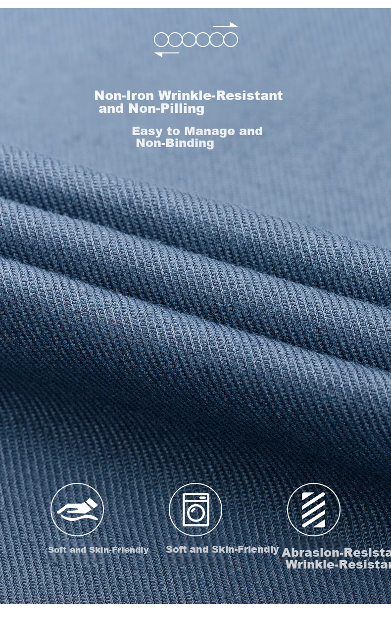 ROMON Men's Shirt, Wool Modal, Business Wrinkle-Free Casual Long-Sleeve Shirt, Men's Clothing, 19301, Size 40 2