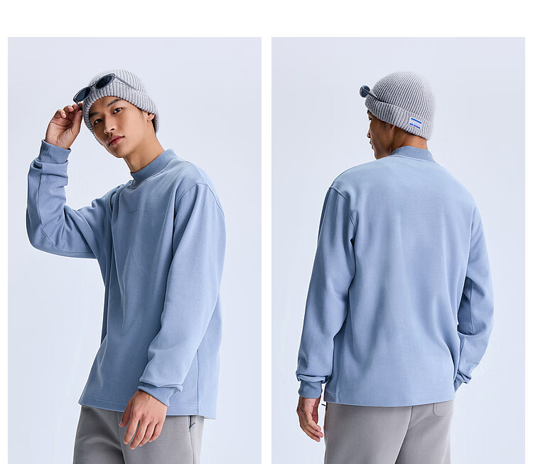 Meters Bonwe Sweatshirt, Unisex Style for Men And Women, New Autumn Collection, Solid Color Pullover, Simple Top, Trendy Loose Fit, Versatile Couple's Outfit 8