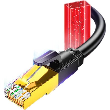 Кабель SAMZHE CAT8 0.5 метра, экранированный сетевой кабель Ethernet 8-жильный витой пары, 10 Гбит/с, для дома и игр