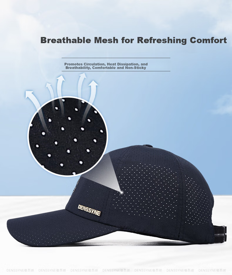 Denssyne Men's Summer Running Marathon Sports Hat, Sun Visor, Breathable Mesh Cooling Cap, Fishing Outdoor Baseball Cap 2