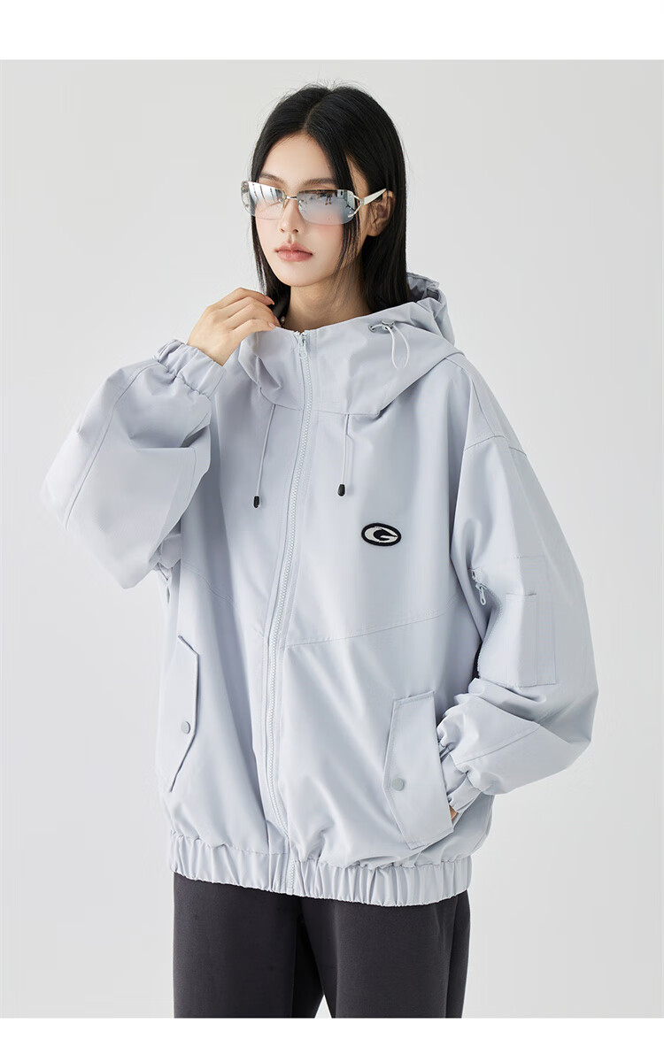 GOLFCROSS [Bestseller] Couple's Dopamine Hooded Jacket with Letter Embroidery Logo, Pink, Size M 2