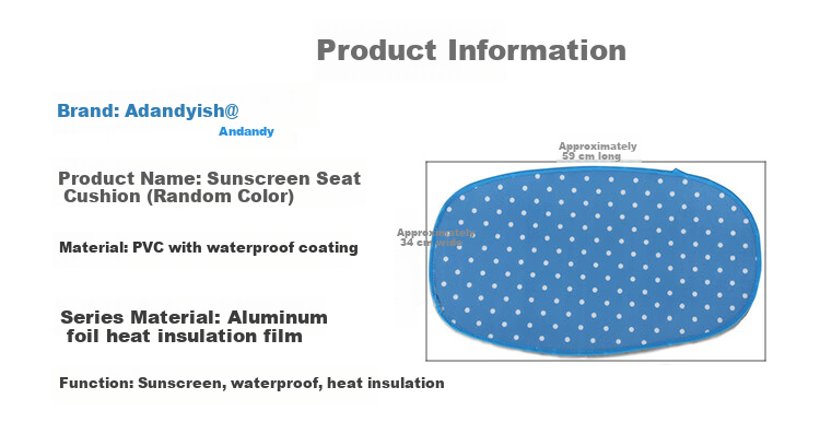 Adandyish Motorcycle Sun Protection Seat Cushion, Electric Bike Sun Protection Seat Cushion, Universal Heat Insulation Sunshade for Electric Scooters, Random Floral Patter 3