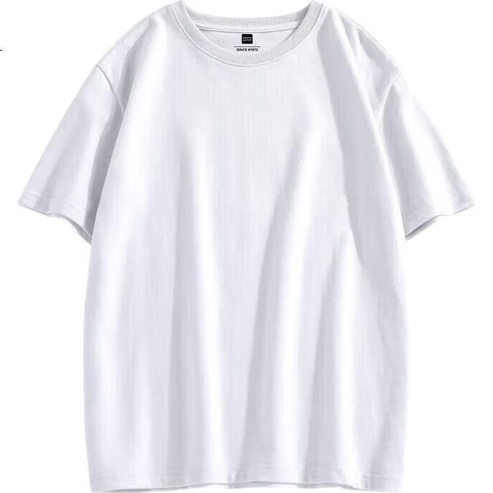 Мужская футболка с коротким рукавом Jeanswest, 100% хлопок, модель 2026, летний тонкий стиль, свободная, дышащая, простая футболка с полурукавом, трендовая майка, белая, 3XL