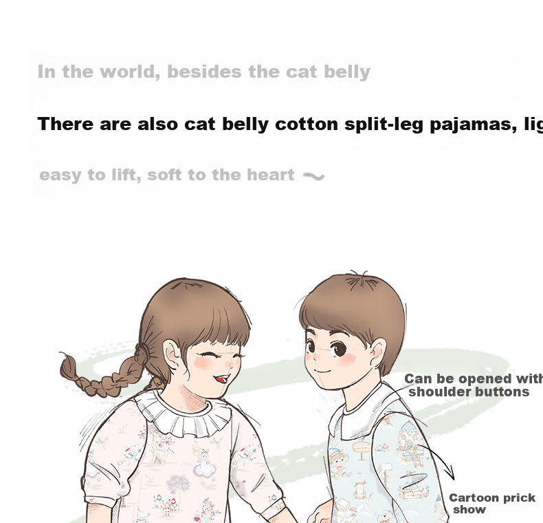 Beitaisi Children's Pajamas, Spring And Autumn Style, Trendy New Design, Boys And Girls One-Piece Sleepwear, Baby Pure Cotton Home Wear Set 2