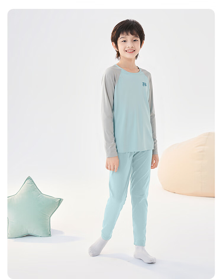 BALABALA Children's Underwear Set Autumn Boys' Thermal Underwear Girls' Pajamas Antibacterial for Small, Medium And Large Children 209325169204 7