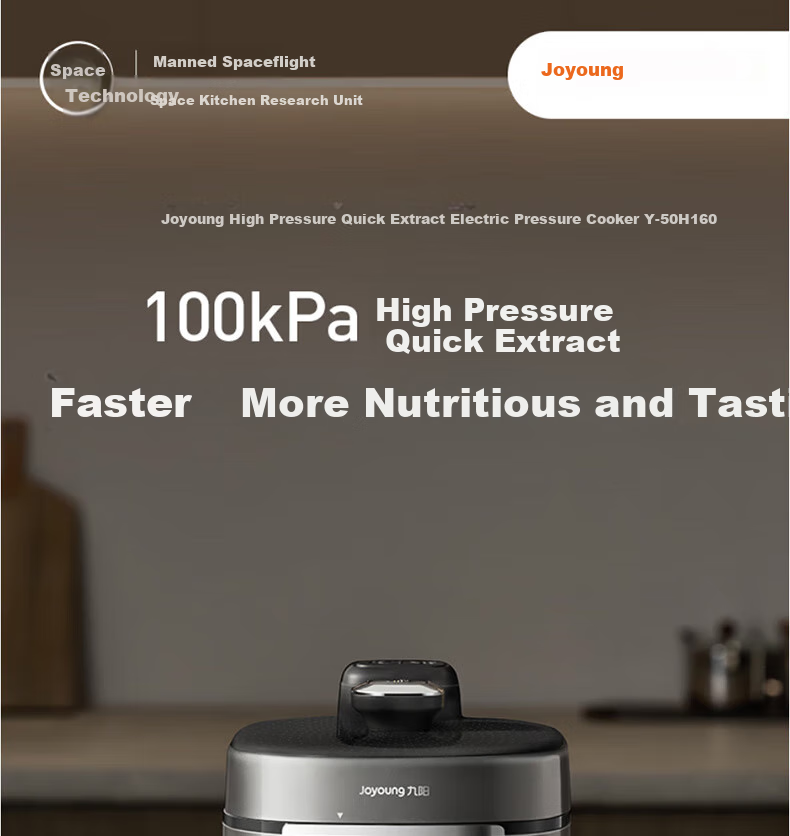 Joyoung Home 5L Electric Pressure Cooker with Dual Inner Pot, Non-Coated 316L Inner Pot, Programmable Timer Rice Cooker Y-50H160 6
