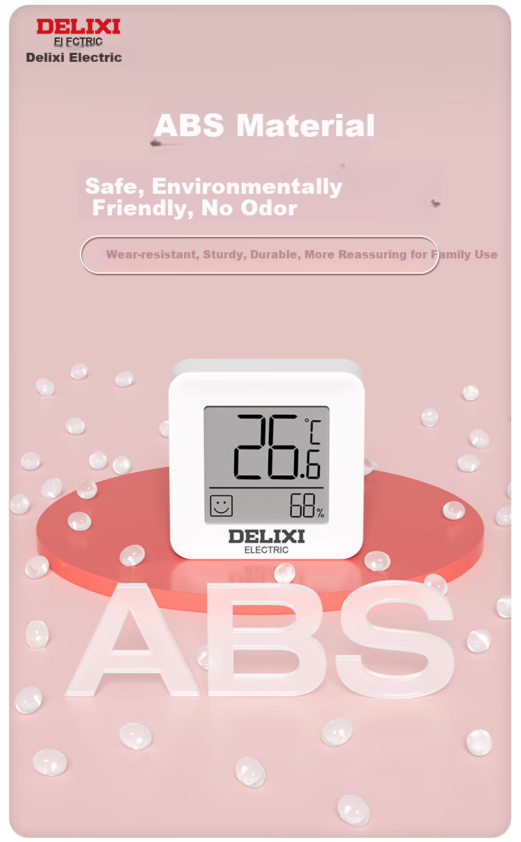 DELIXI ELECTRIC Electronic High-Precision Thermometer And Hygrometer for Indoor Home Use, Suitable for Baby Rooms, Wall-Mounted with Backlight 4