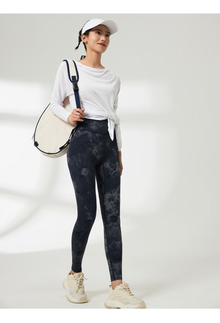 I'd National Style Tie-Dye Printed Yoga Pants for Women, Nude Feel Slim High-Waisted Butt-Lifting Running Fitness Yoga Pilates Leggings 16