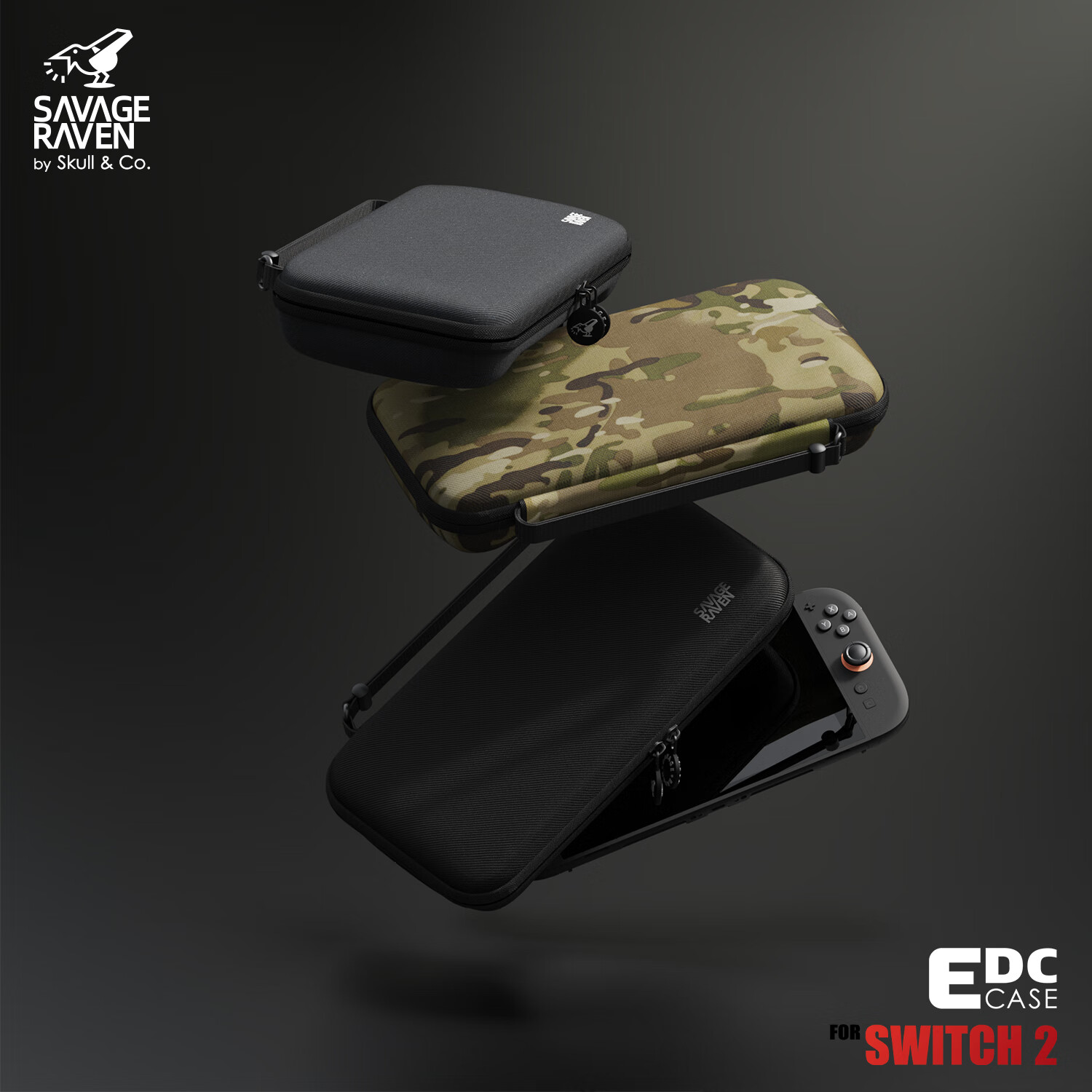 Skull & Co. Switch2 Dedicated Portable Storage Bag, Skullco NS2 Generation Storage Bag, Waterproof And Shockproof, Ultra-Thin And Lightweight, Black 1