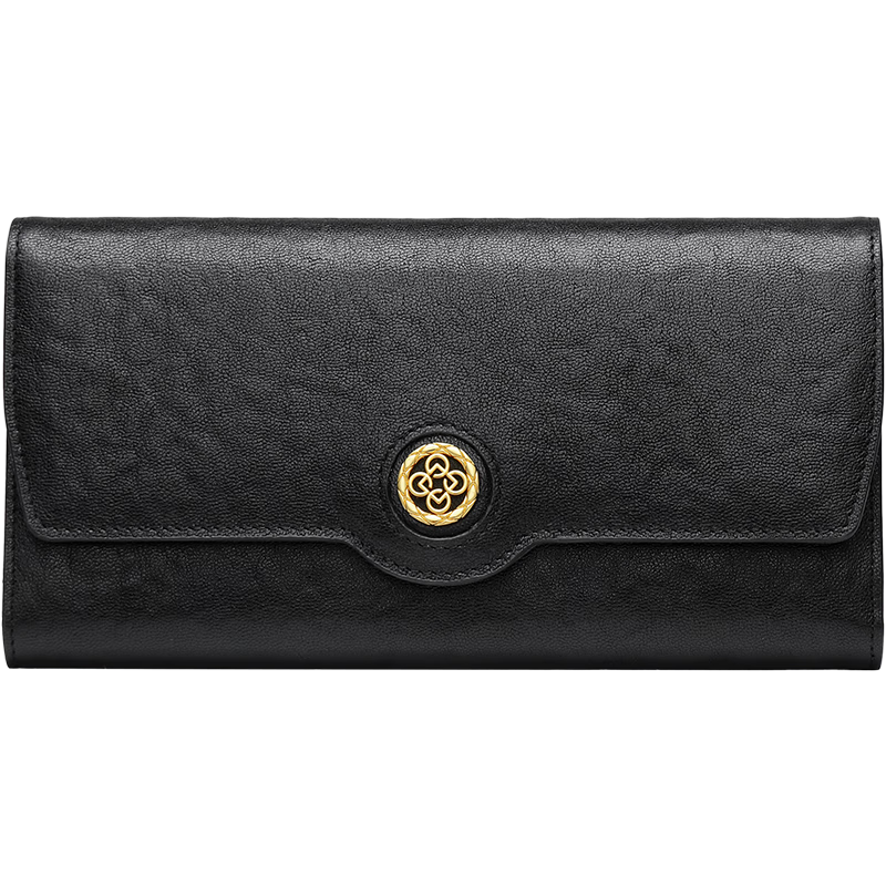 Goldlion Ladies' Wallet Gift Box, Fashionable Versatile Cowhide Leather Purse, Birthday Gift for Gifting
