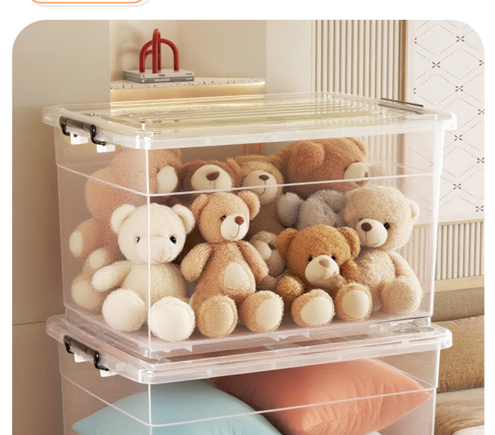 Cetomo Transparent Large Storage Box with Handle 17L 33.5x24.5x20.5cm 1 Piece 7