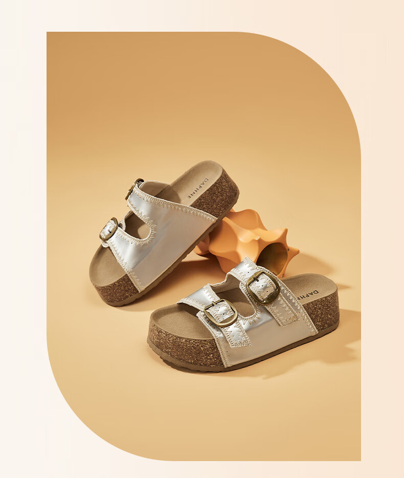 DAPHNE Women's Platform Birkenstock Sandals 2026 Summer New Trendy Height-Increasing Slip-On Beach Shoes 31