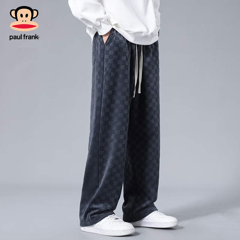 Paul Frank Men's Casual Pants 2025 Autumn New Loose Sweatpants Fashion Trendy Brand Dark Gray M