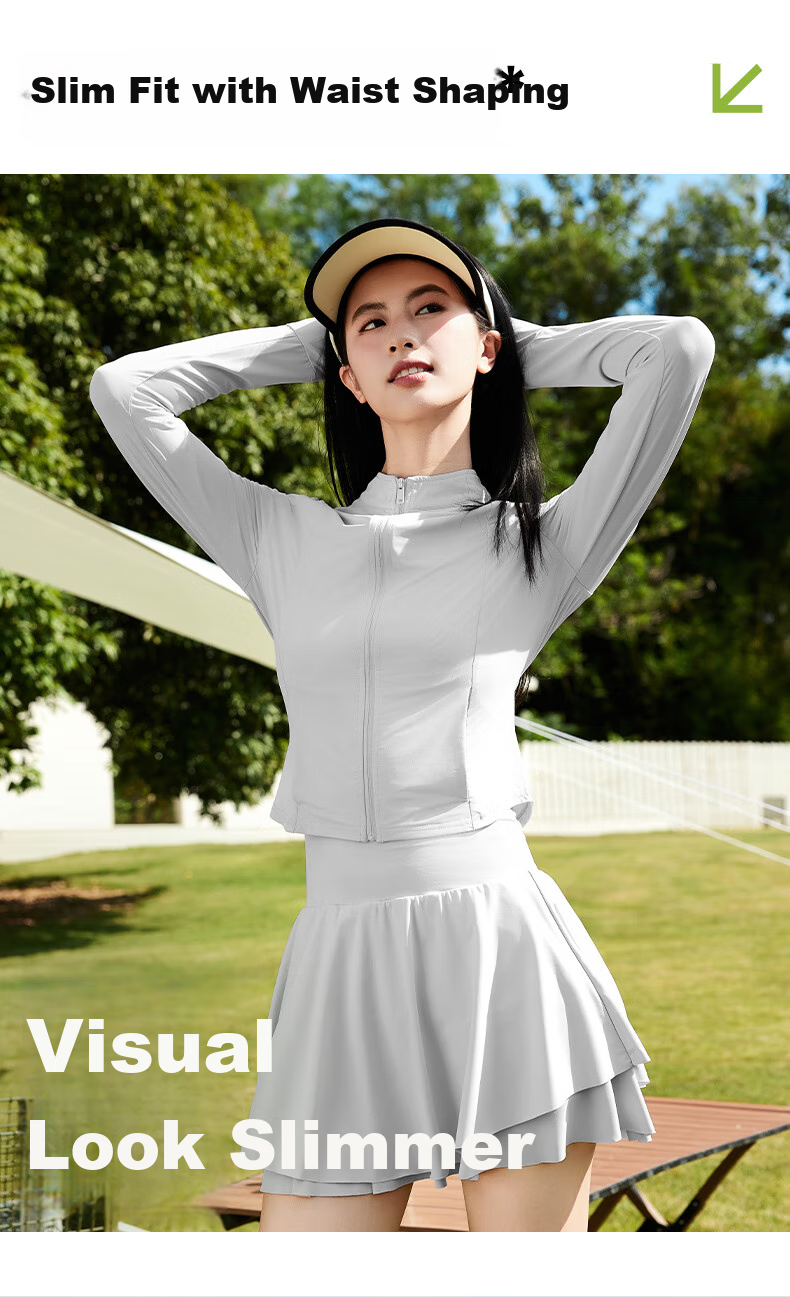 Warrior Upf100+ Stand-Collar Slim-Fit Sun Protection Jacket for Women, Summer 2026, Waist-Cinching Slimming Cool Comfortable Outerwear Top 8