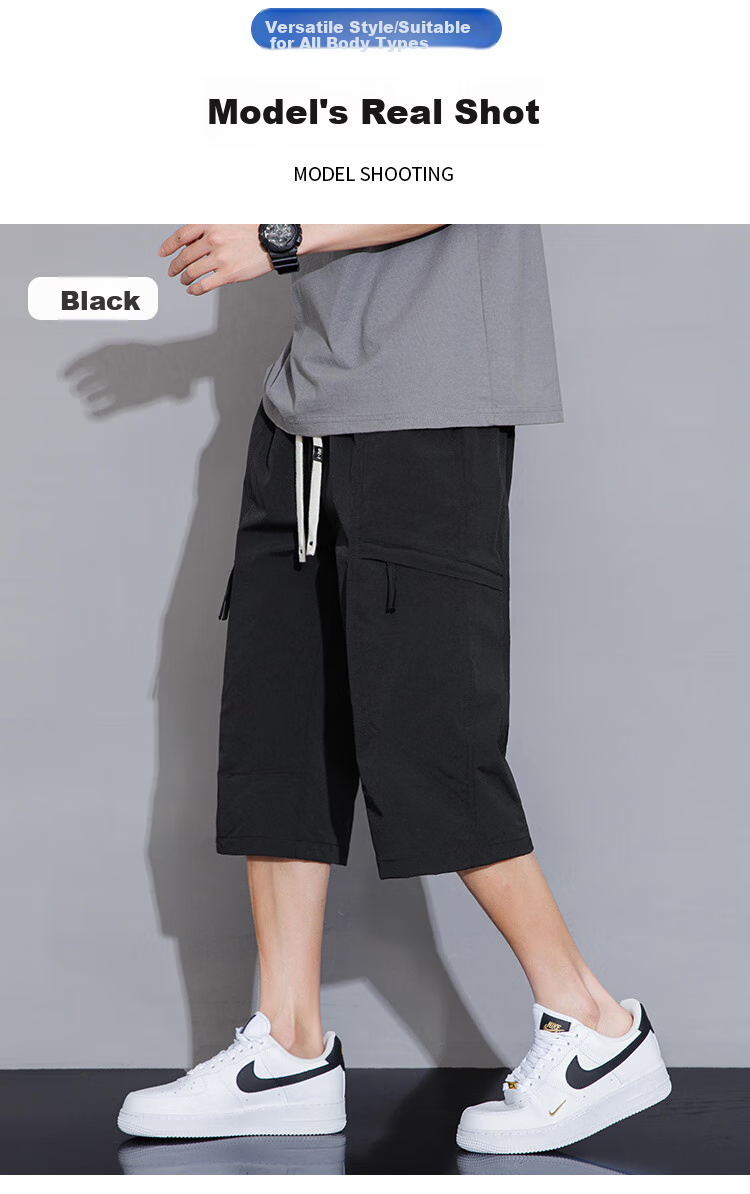 Huili Shorts, Summer Men's Quick-Dry Cargo Shorts, New Casual Five-Point Pants, High-End American-Style Shorts, 5XL 15