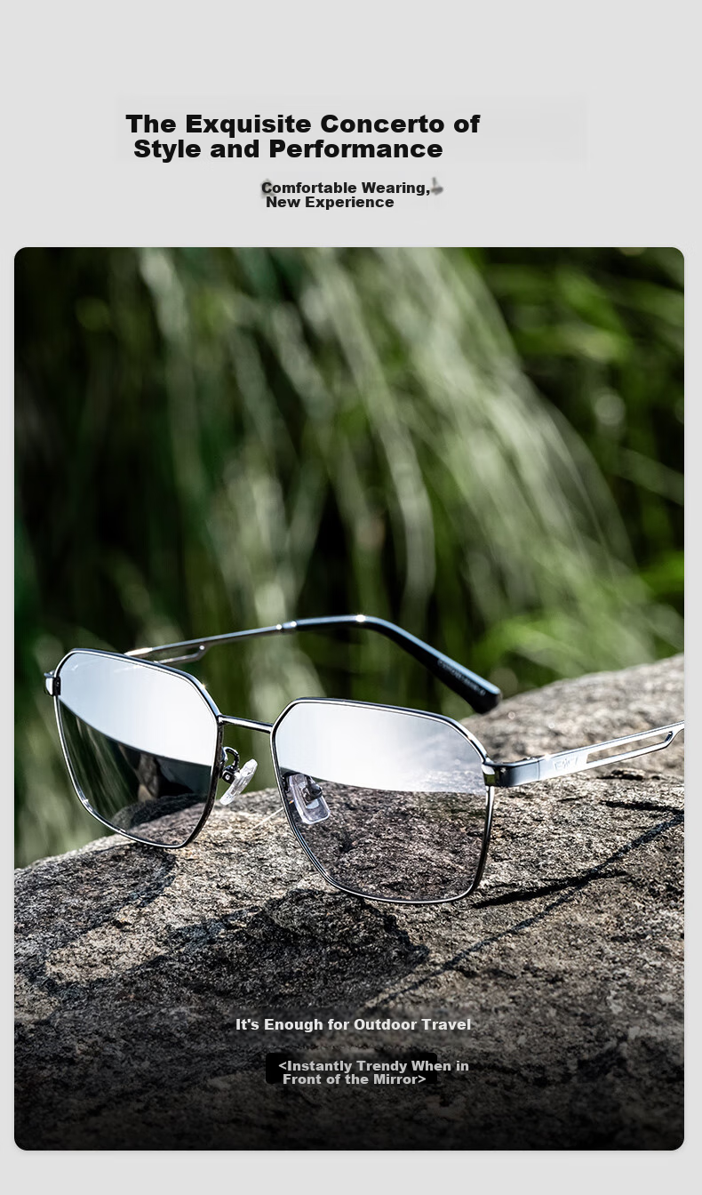 CAPONI Photochromic Polarized Sunglasses for Men, Driving-Specific Night Vision Glasses, Day And Night Use, UV Protection, Sun Protectio 4