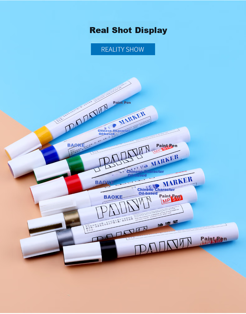 BAOKE MP510 White Oil-Based Marker Pen, Signature Pen, Check-In Pen, Note-Taking Pen, Graffiti Pen, 12 Pens/box 9