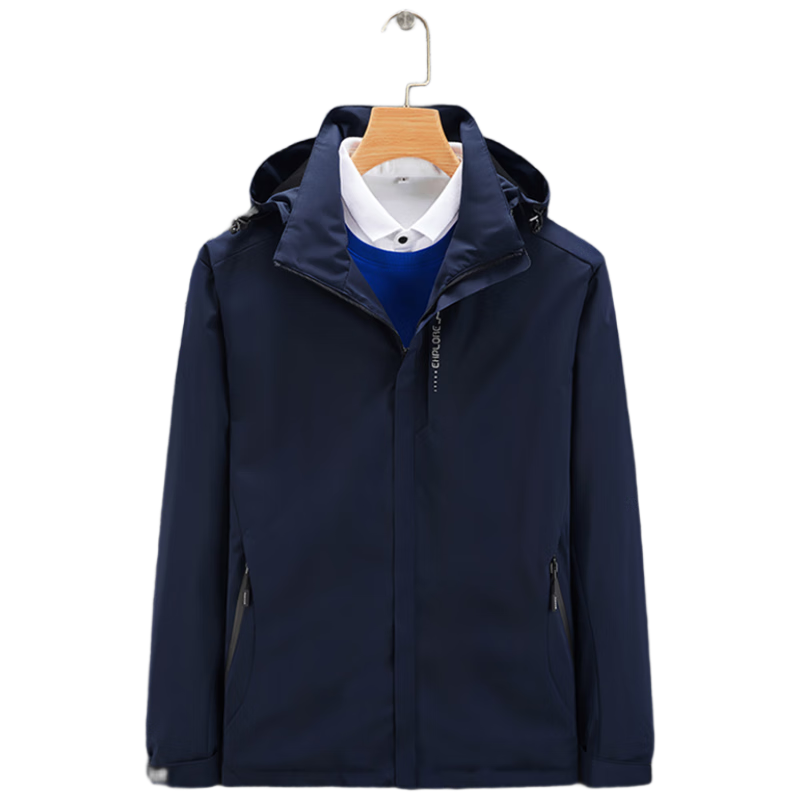 JEEP SPIRIT Unisex Windproof Waterproof Warm Jacket Navy Blue XL