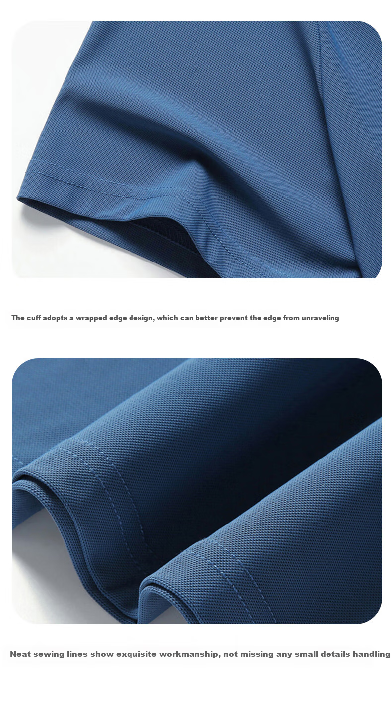 Dibinze Large Size Ice Silk Short-Sleeve Polo Shirt for Men, Summer Lightweight Plus-Size Loose-Fit T-Shirt with Collar, Peacock Blue 8XL 21