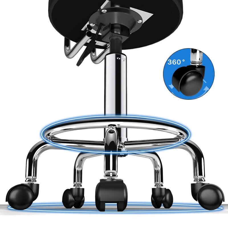 Huayin Xuan Adjustable Stool Swivel Chair Bar Stool Rotating Reception Counter Cashier Hair Salon Home High Stool Beauty Round Stool 3