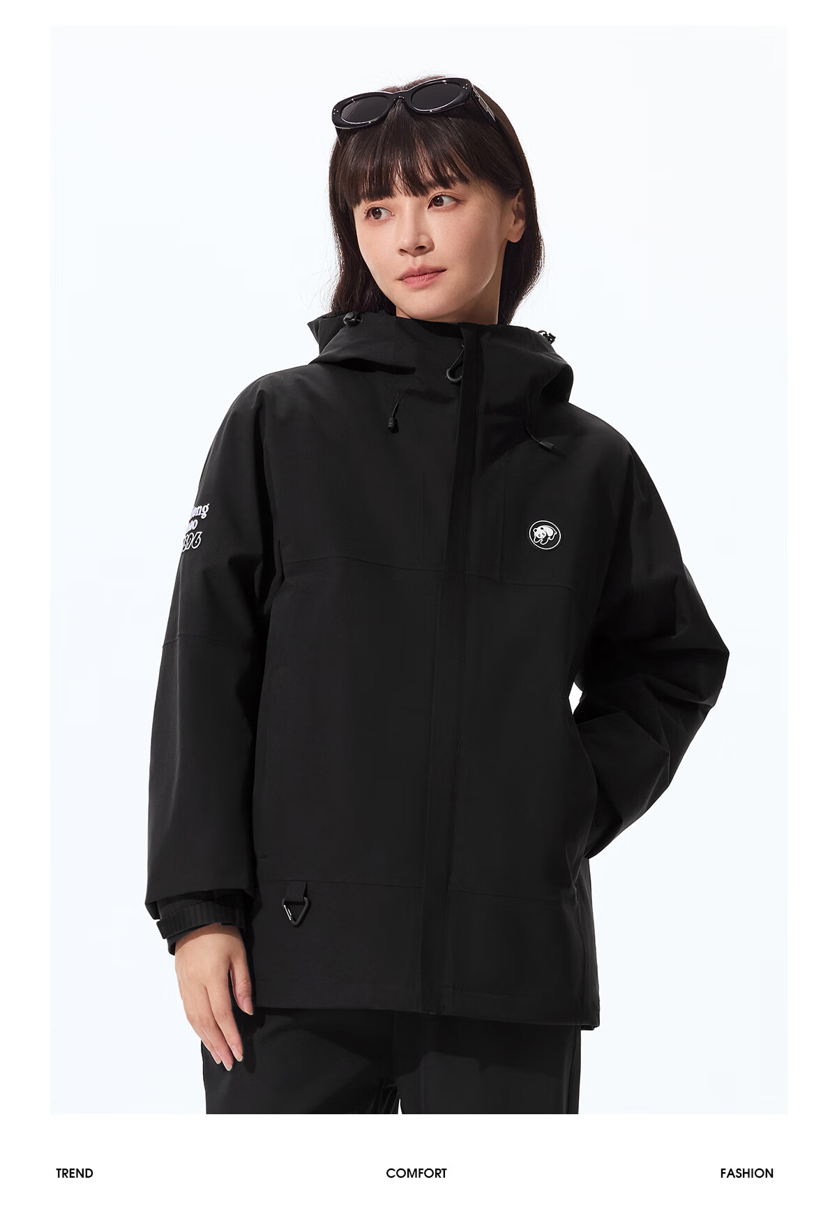 Panda [Rain Shell MAX] 3-in-1 Goose Down Liner Waterproof Jacket Unisex Cold-Resistant Warm Autumn Winter Hiking Coat B297, XS 20