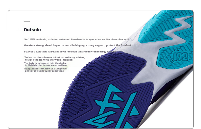 361° Children's Sports Shoes, All-Season Youth Basketball Shoes, Durable Training Sneakers with Rotary Buckle, Blue, Size 35 32