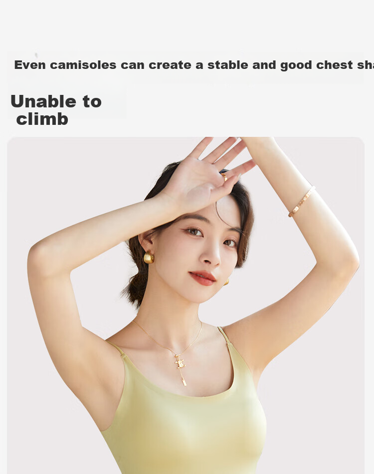 GUJIN Ice Silk Camisole for Women with Built-In Bra Pads, Cross-Back Design, Inner Wear for Blouses, Undershirts And Suit Tops 10