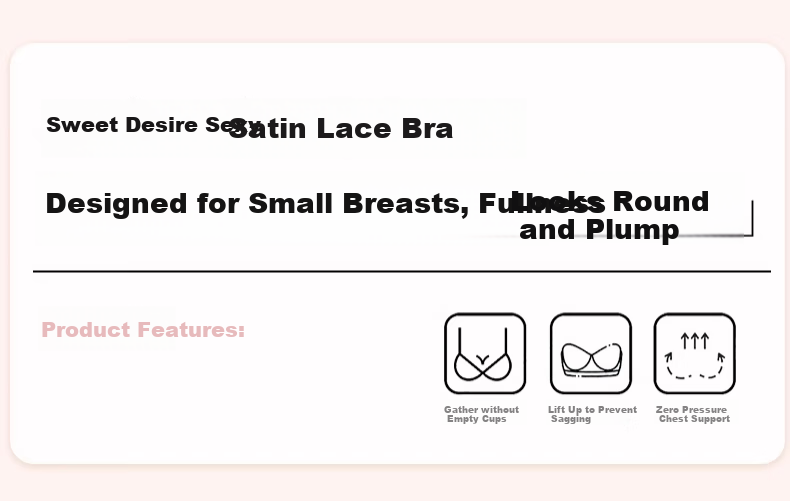LangSha Women's Wireless Bra, Enhances Small Breasts, Pushes Up, Lifts, Reduces Side Bulge, Prevents Sagging, Sexy Lace Trim Brassiere 1