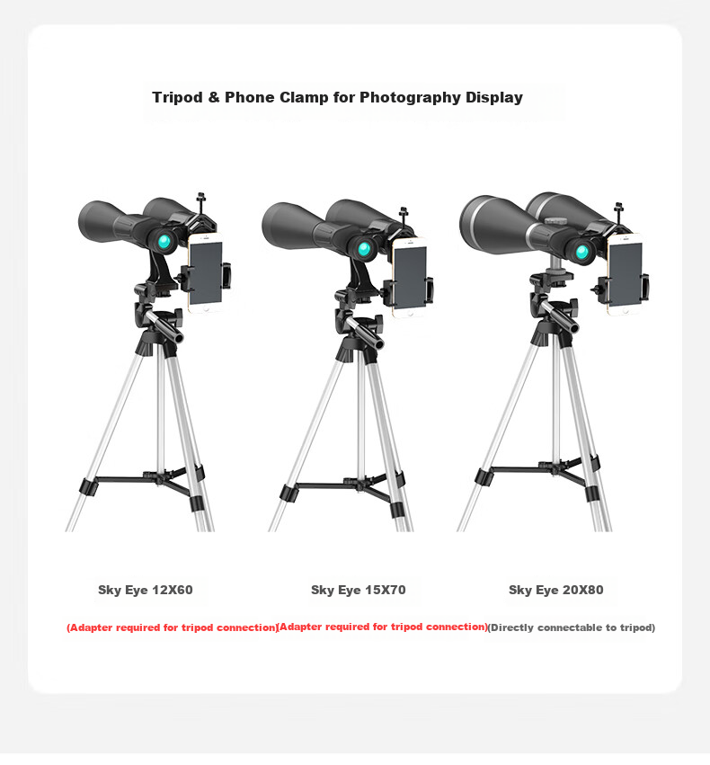 Leaysoo High Magnification 15x70 Large Aperture Wide-Angle Adult Professional Low-Light Night Vision Binoculars 14