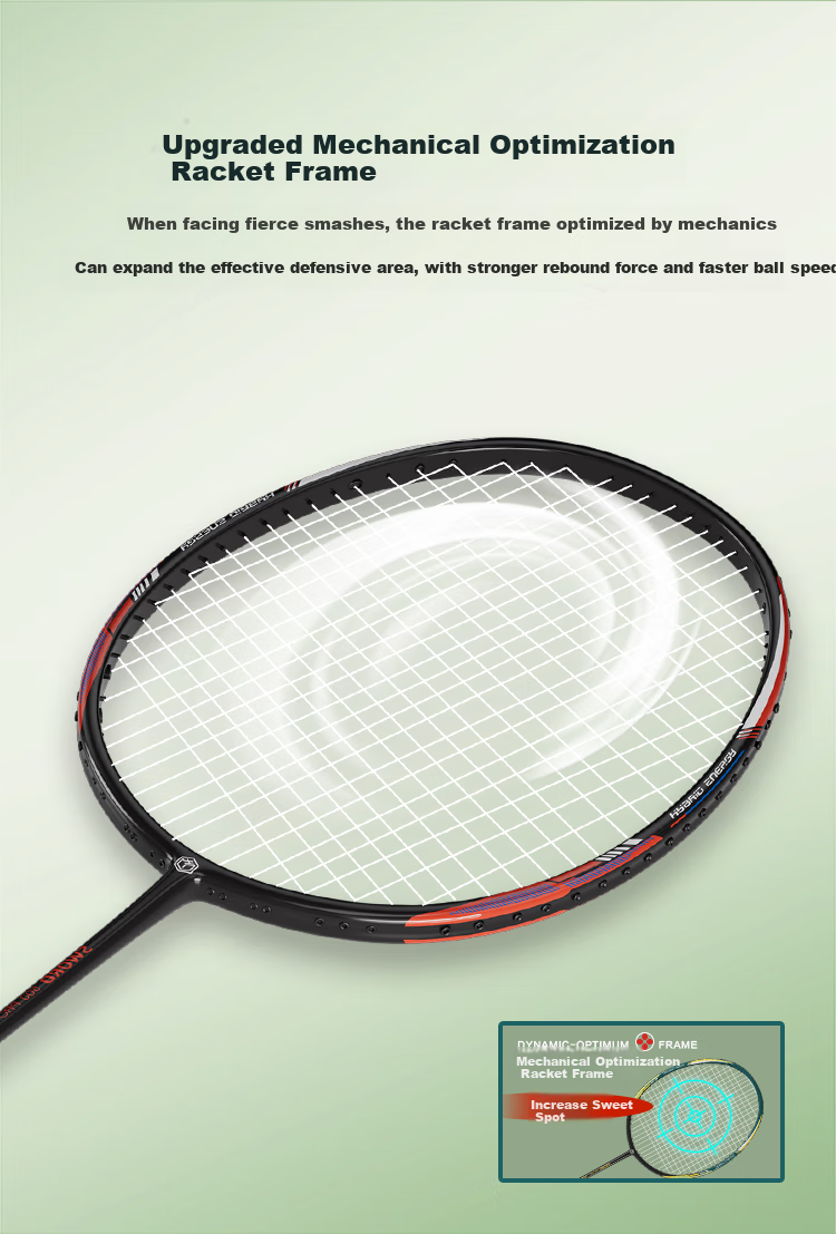 JD Original Full Aluminum Frame Badminton Racket, Li Ren 500 Pro Pair Set, Includes 6 Durable Shuttlecocks 3