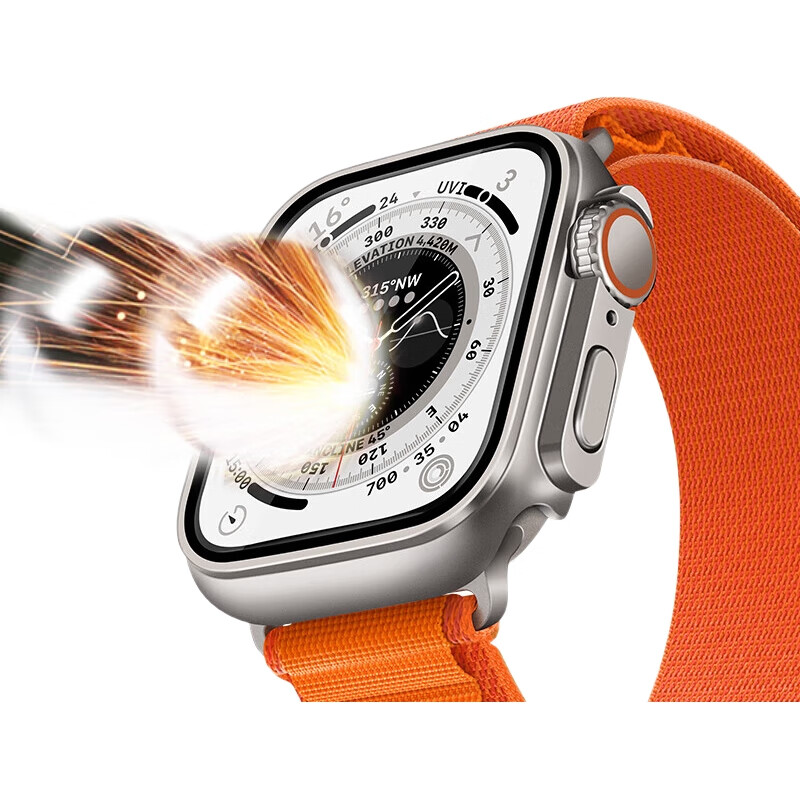 Защитный чехол BHO для Apple Watch Series 9/10, Ultra Protective Case для iWatch S8/7/6/SE3/2 с закаленным стеклом